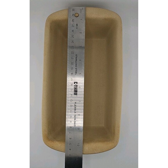 Pampered Chef Stoneware Loaf Pan Bread Meatloaf Made in USA Family Heritage - Picture 3 of 12